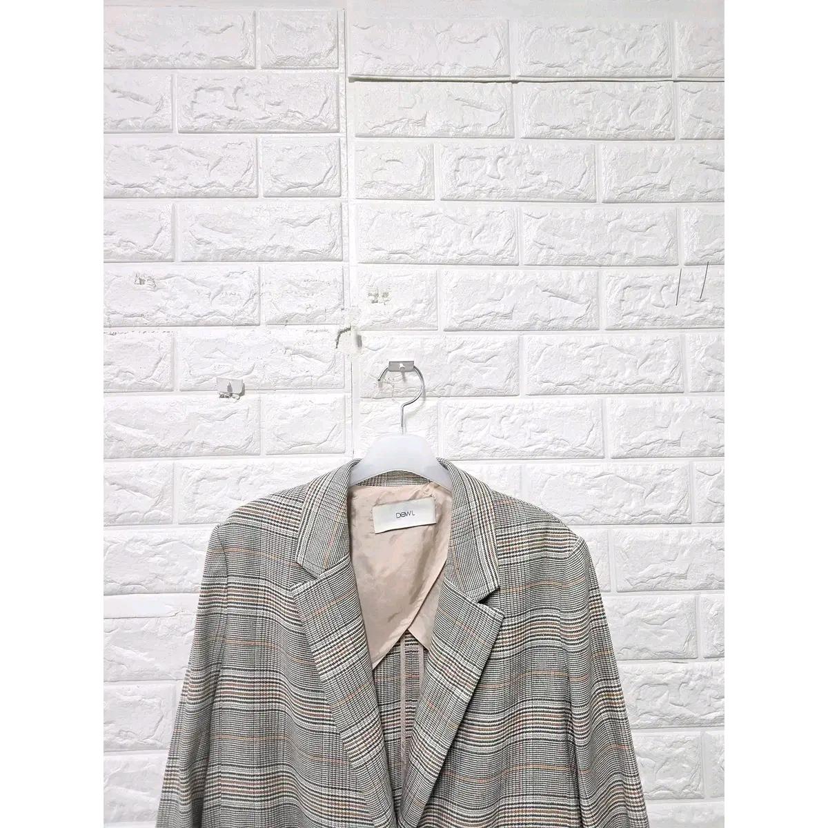L 듀엘 체크 마혼방 블레이저 F75 6