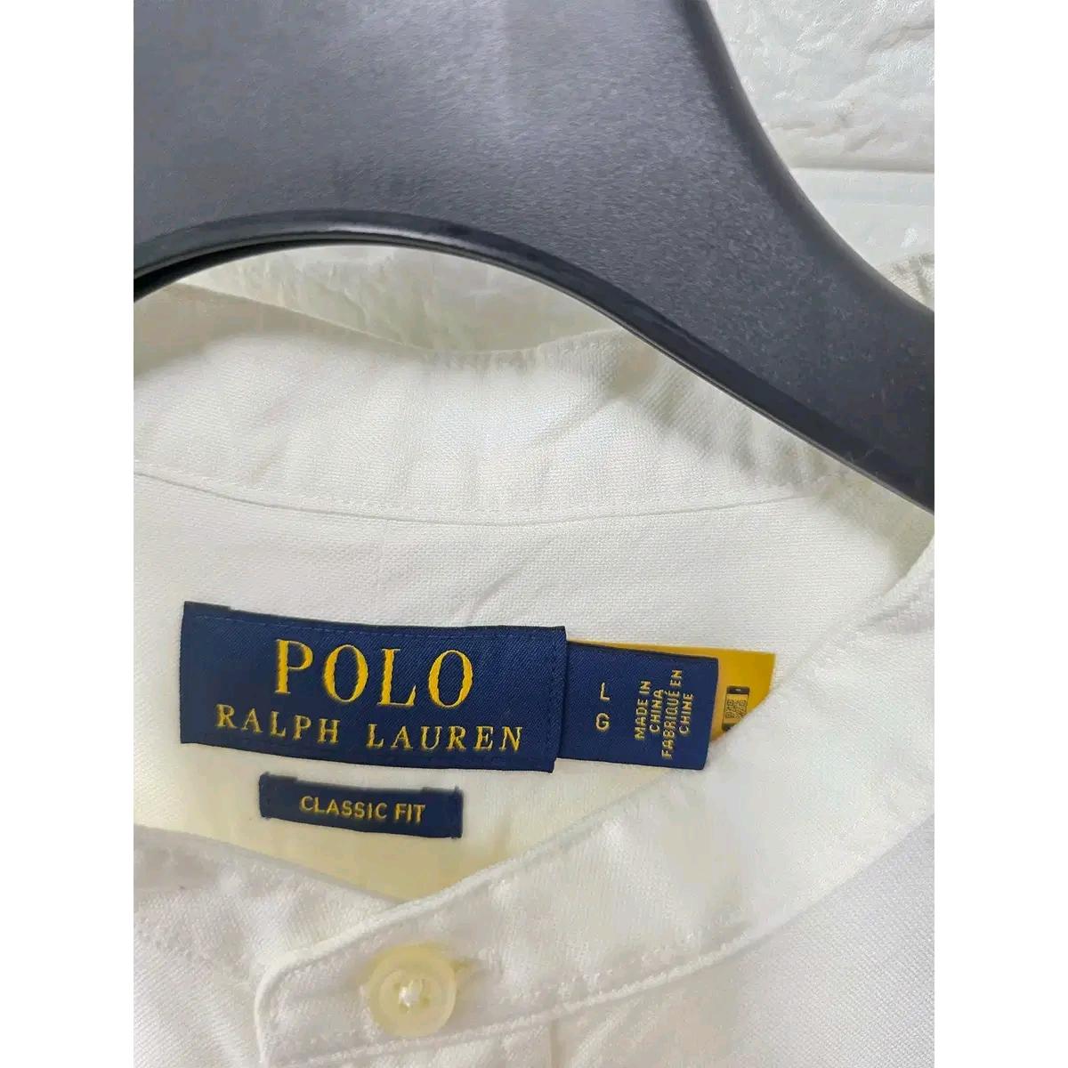 L-XL 폴로랄프로렌 화이트 차이니스넥 셔츠 남방 F90 3