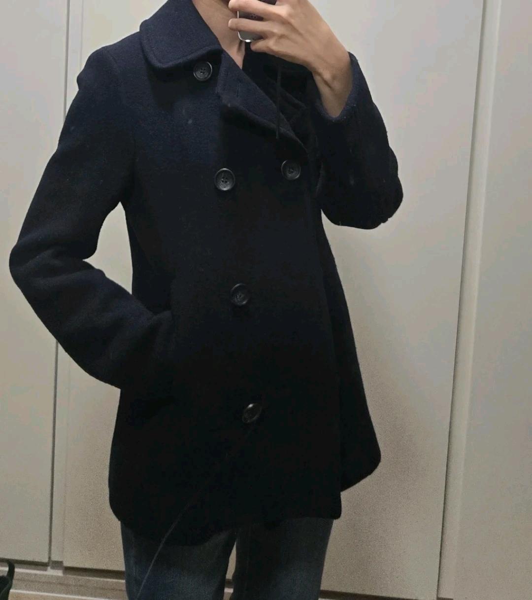 유니클로 네이비 더블 숏코트 S 슬림핏 5