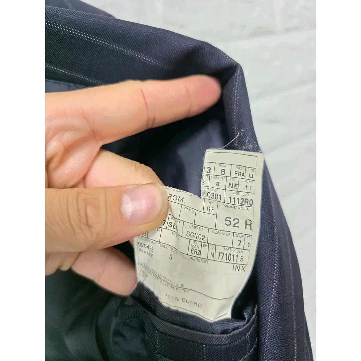 XL 에르메네질도 제냐 네이비 스트라이프 블레이저 자켓 F99 4