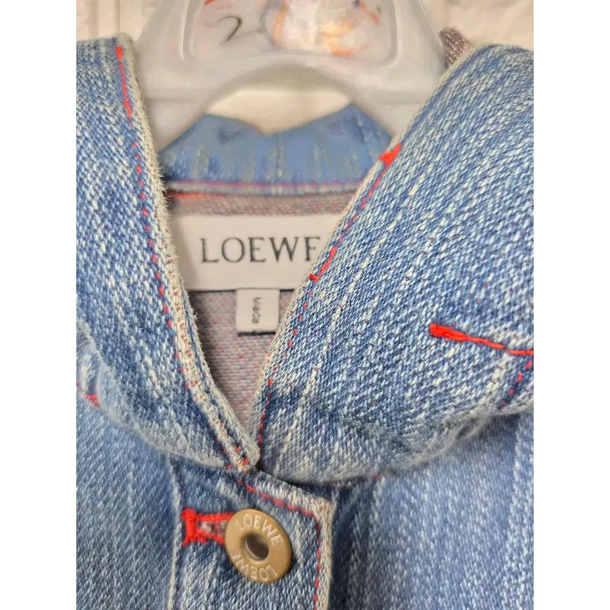 M 로에베 LOVWE 크롭 데님 후드자켓 F100 3
