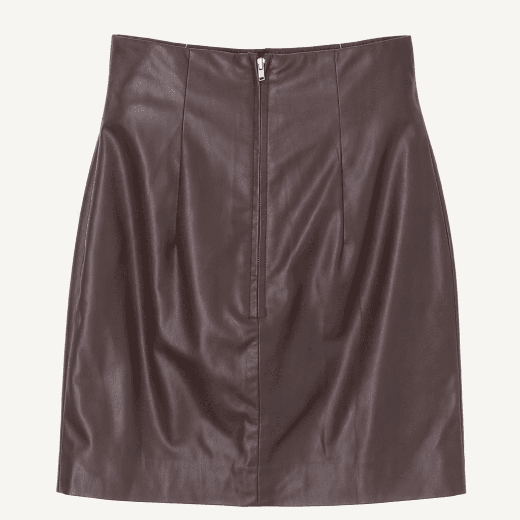 H&M 레더 가죽 미니 스커트 버건디 xs 착용컷