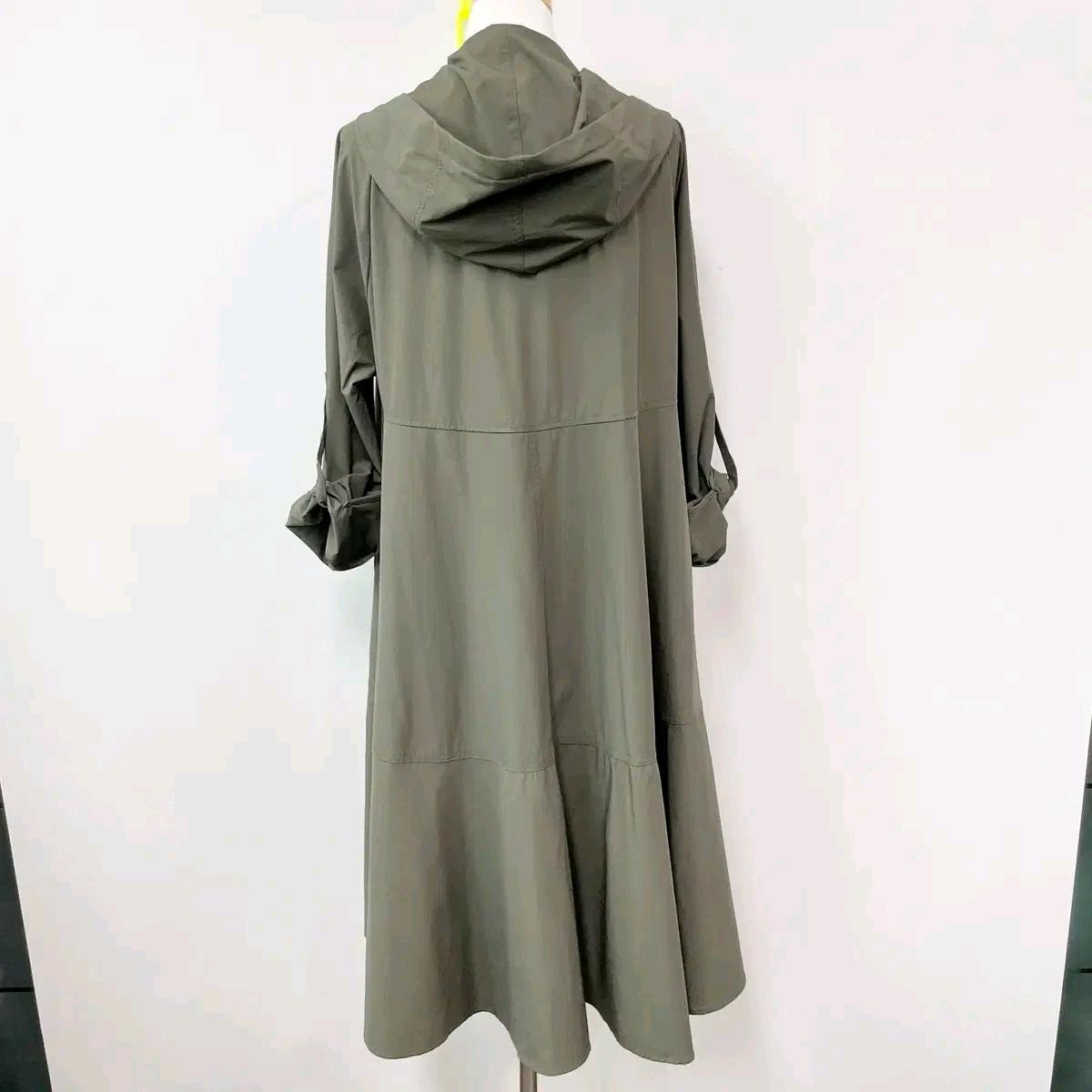 VISIT 여성후드 롱원피스 카키F 4