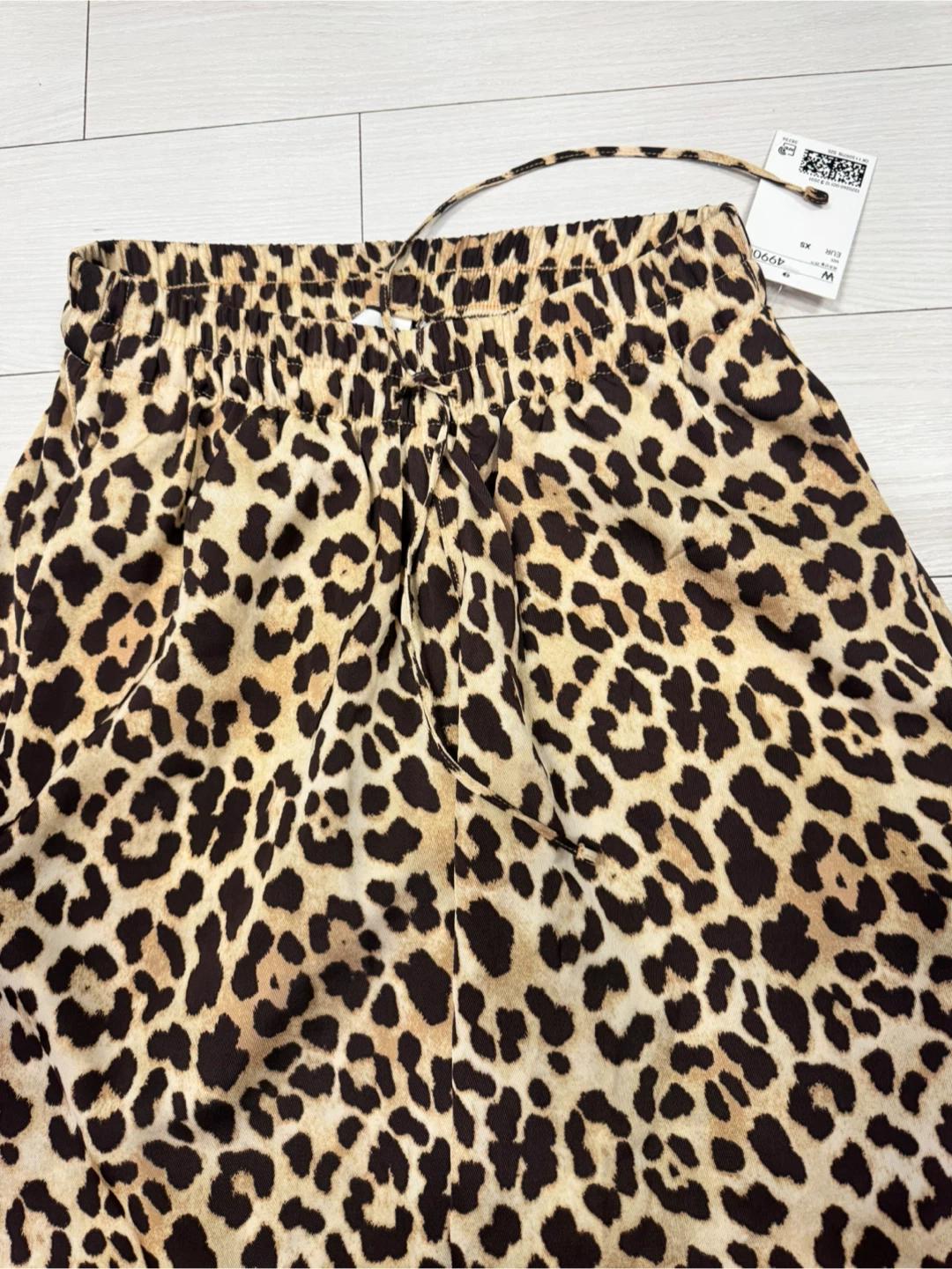 (새제품) H&M 레오파드 와이드 팬츠 5