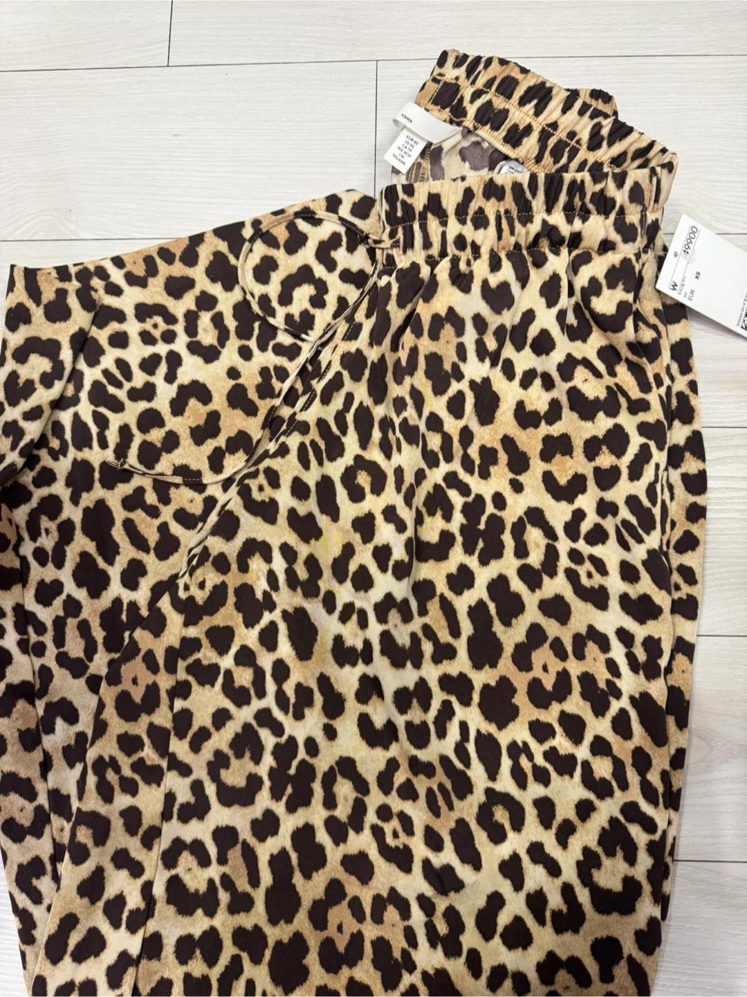 (새제품) H&M 레오파드 와이드 팬츠 6