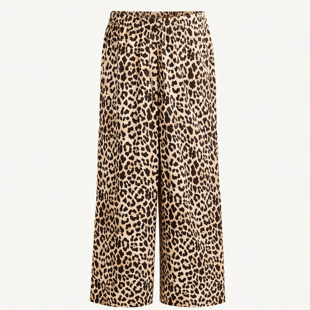 (새제품) H&M 레오파드 와이드 팬츠 착용컷