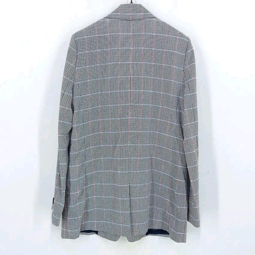 라인 여성 춘하 약스판 마혼방 체크자켓 그레이66 (HU47147) 3