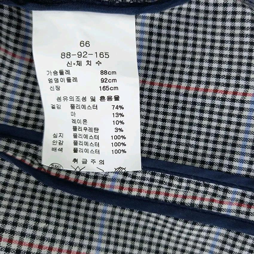 라인 여성 춘하 약스판 마혼방 체크자켓 그레이66 (HU47147) 6