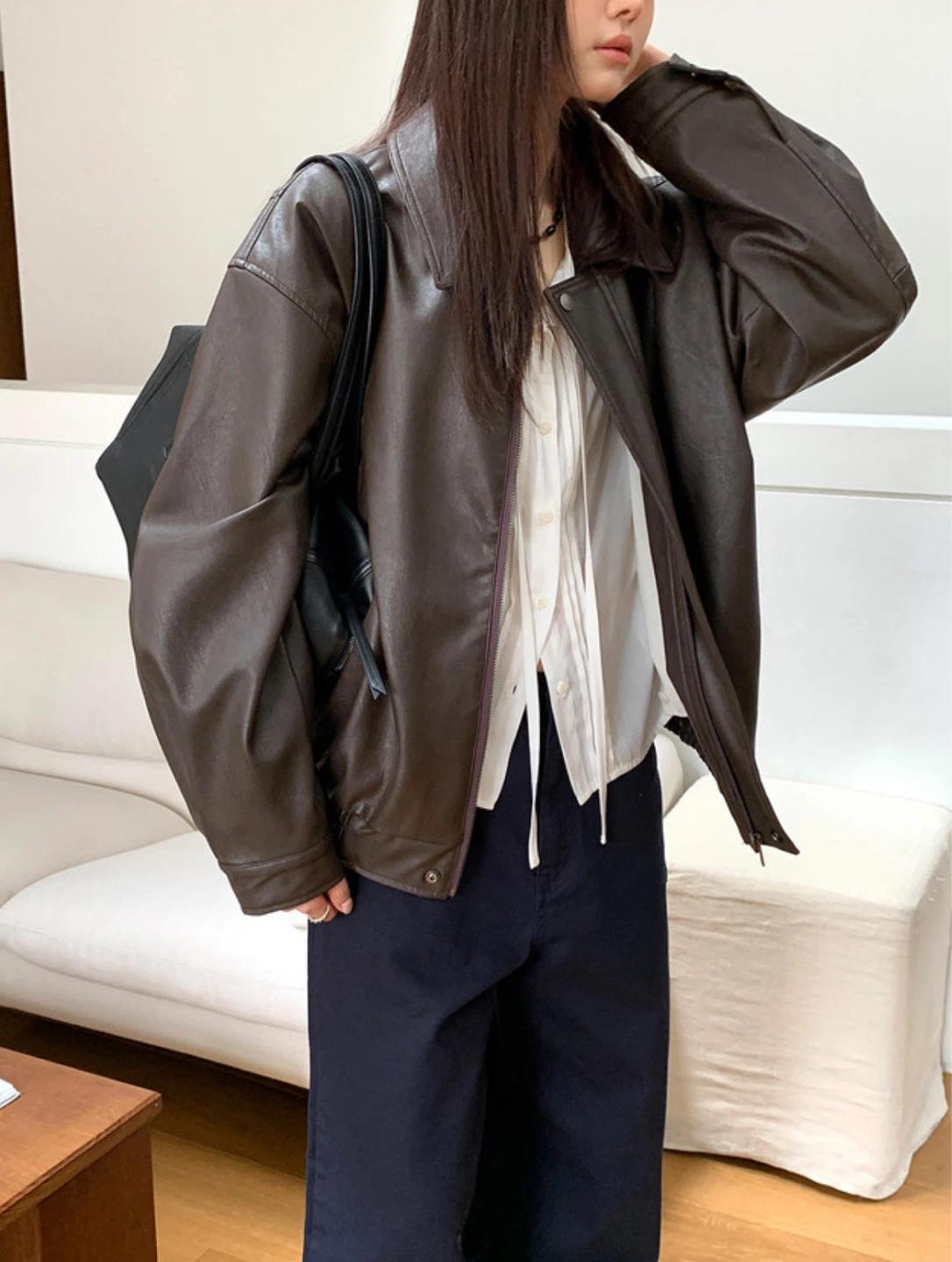 에드모어 브라운 레더 자켓 3