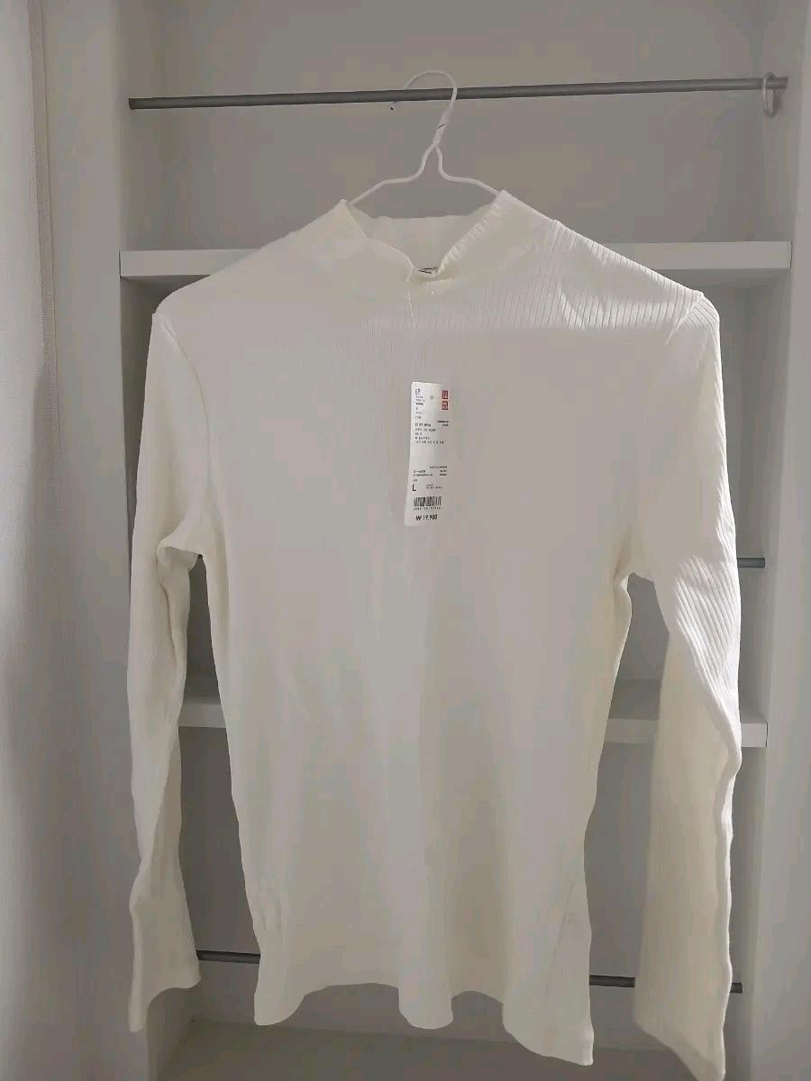 유니클로 립 하이넥티, off white, L 2