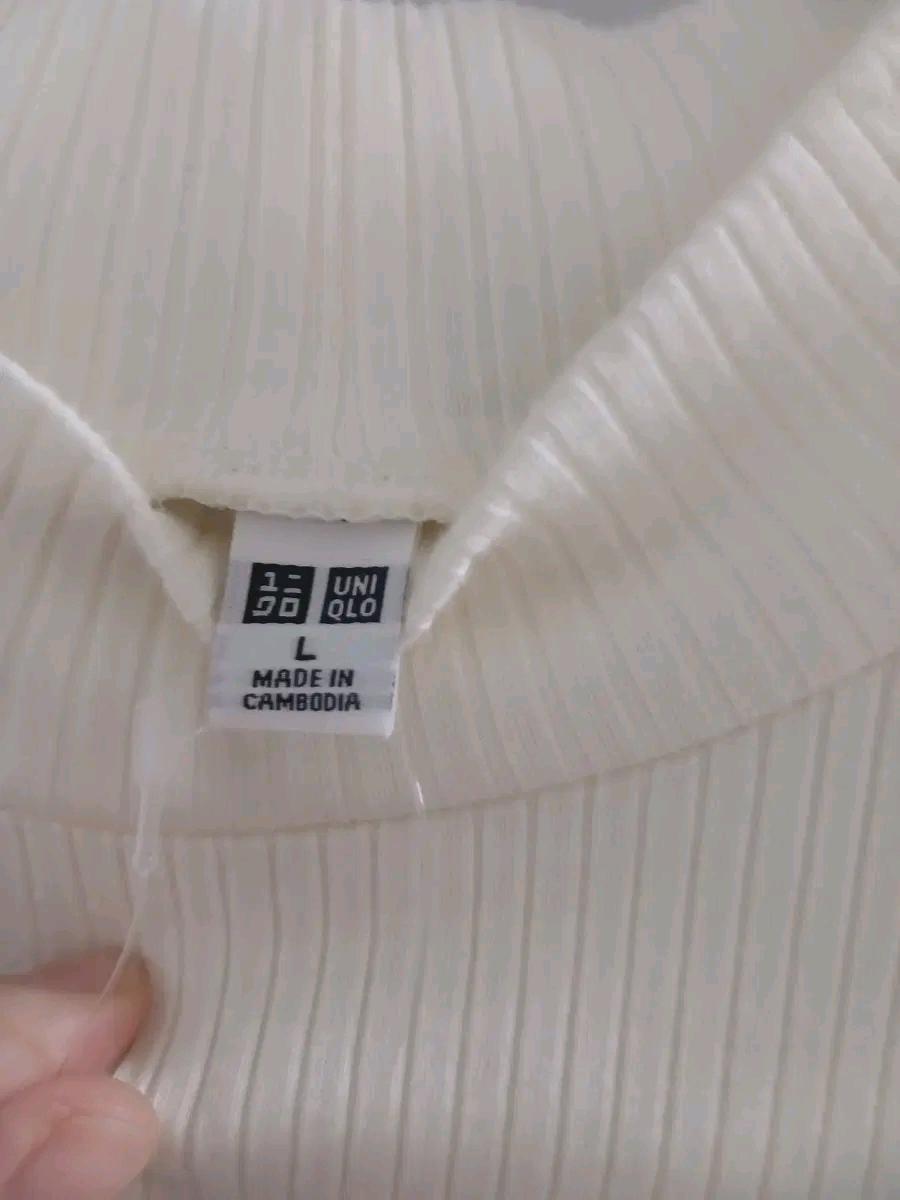 유니클로 립 하이넥티, off white, L 4