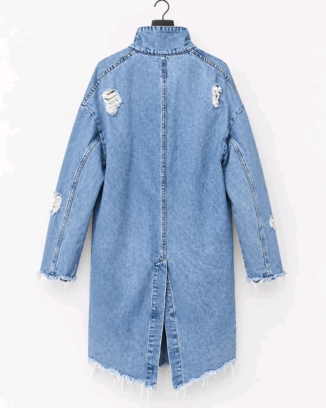 자라 ZARA 롱 데님 자켓 / 롱 청코트 55~66 3
