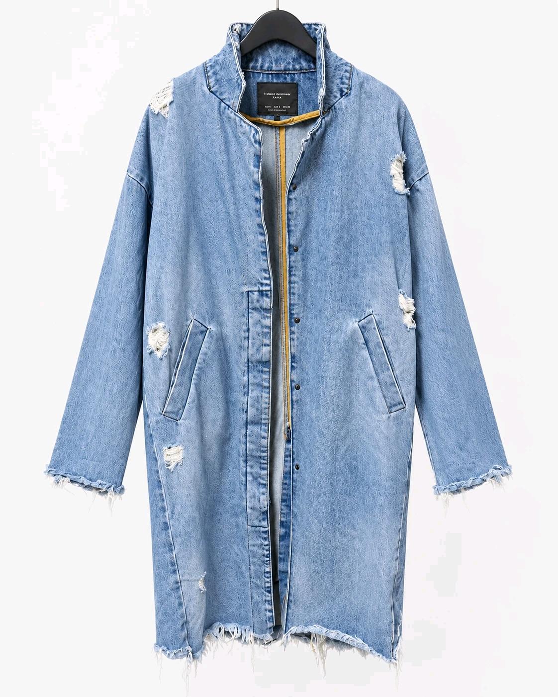 자라 ZARA 롱 데님 자켓 / 롱 청코트 55~66 2