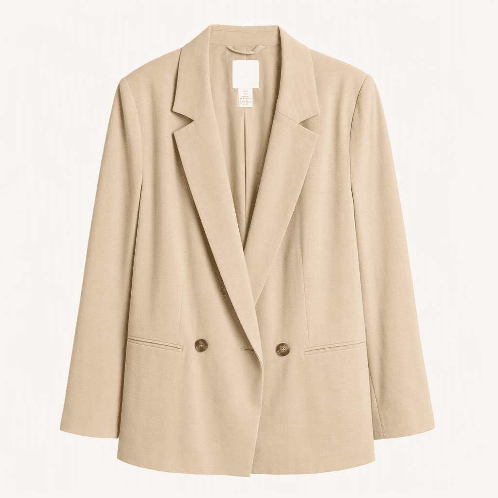 H&M 베이지 더블 버튼 자켓 S