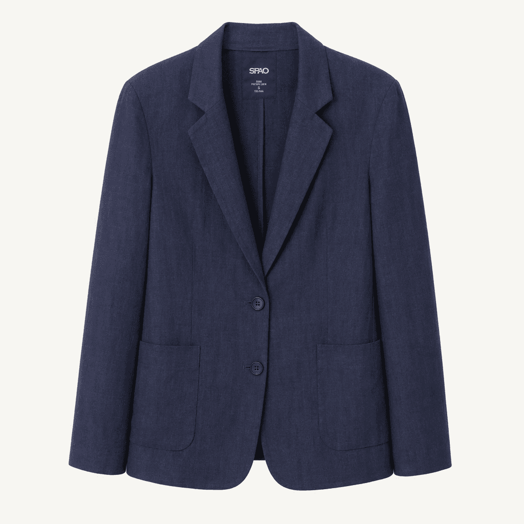 SPAO 네이비 린넨 혼방 자켓 S