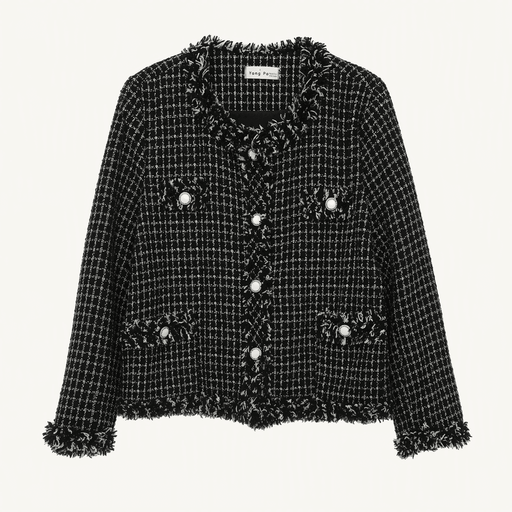 Yang Pa 블랙 트위드 자켓  FREE
