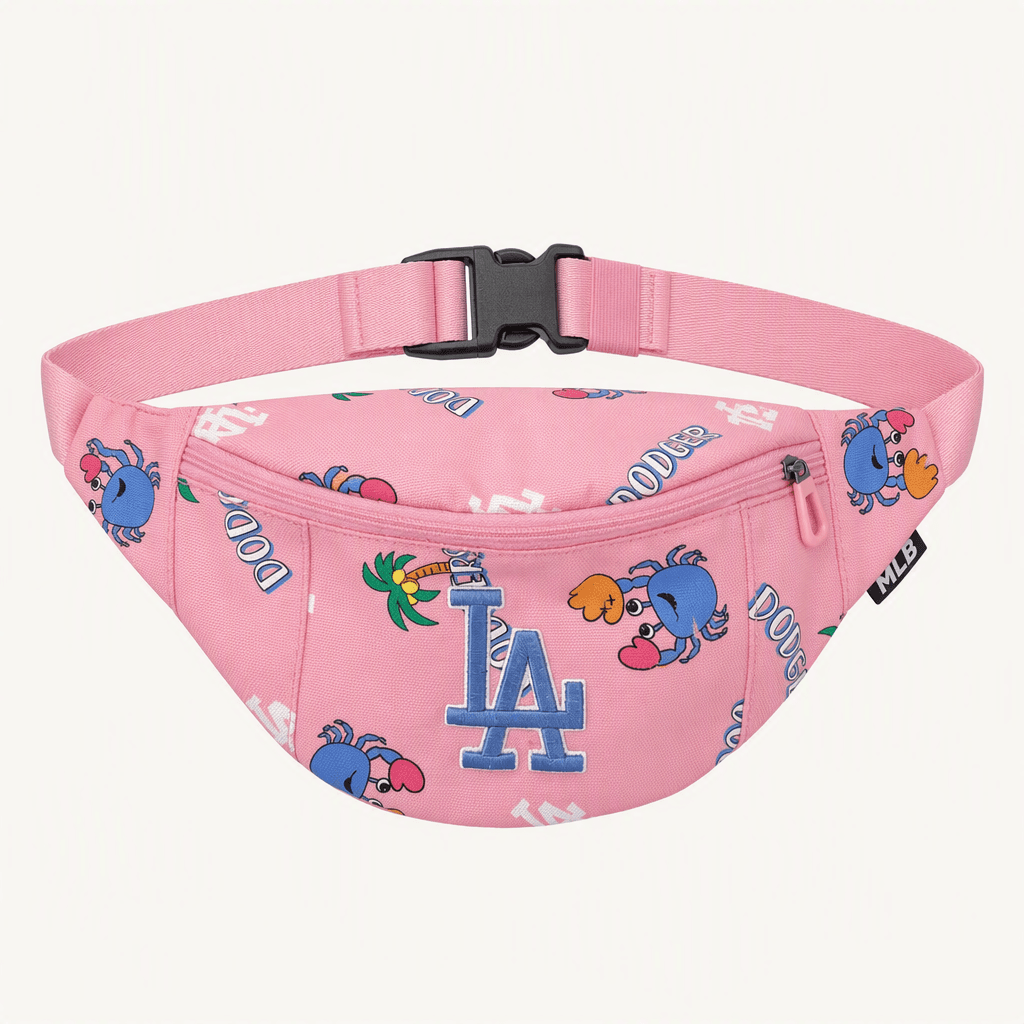MLB LA 다저스 키즈 핑크 힙색 슬링백