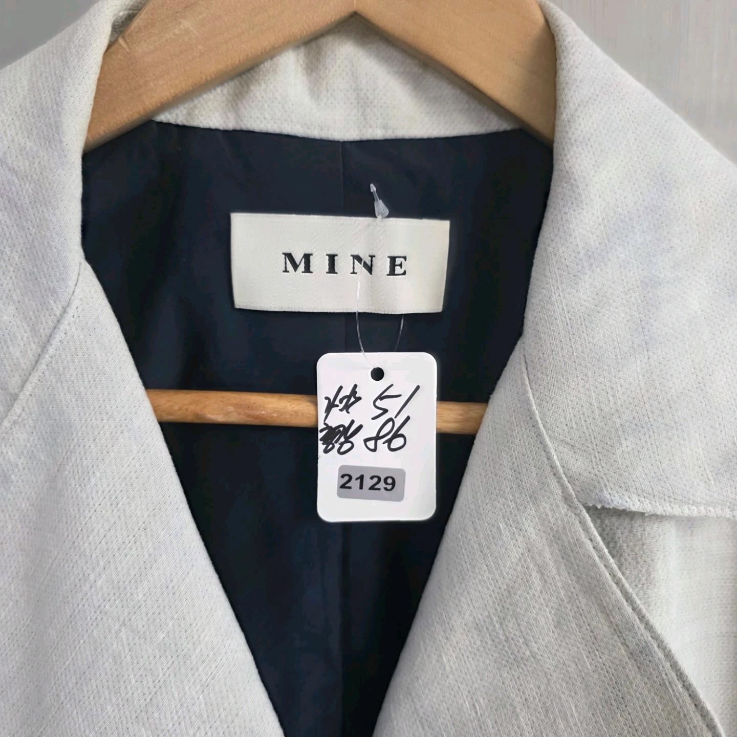 한섬 MINE 라이트 그레이 린넨 코트 55 5