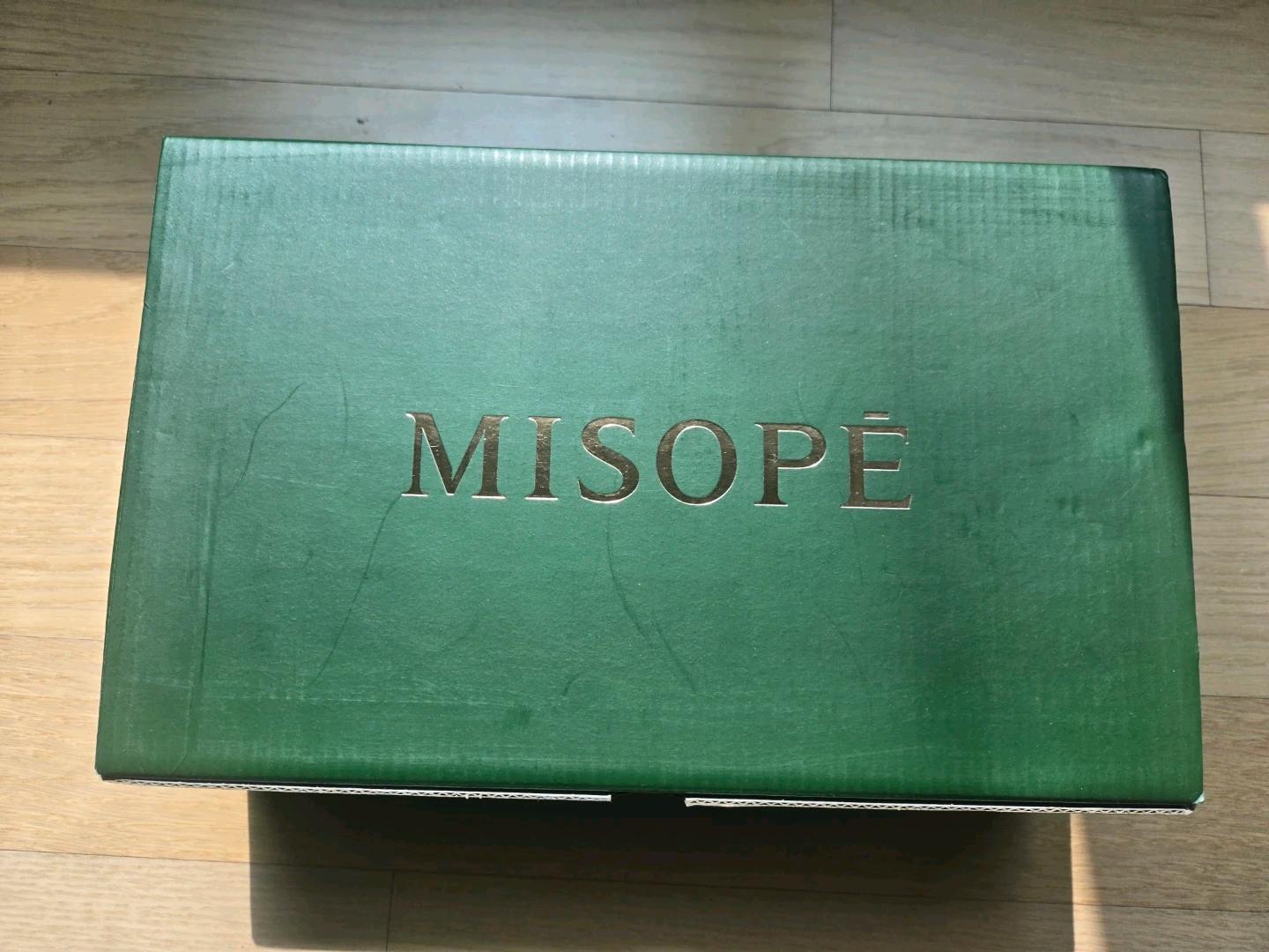 (새제품) 미소페 블랙 스웨이드 인사이드 오픈 펌프스 225 8