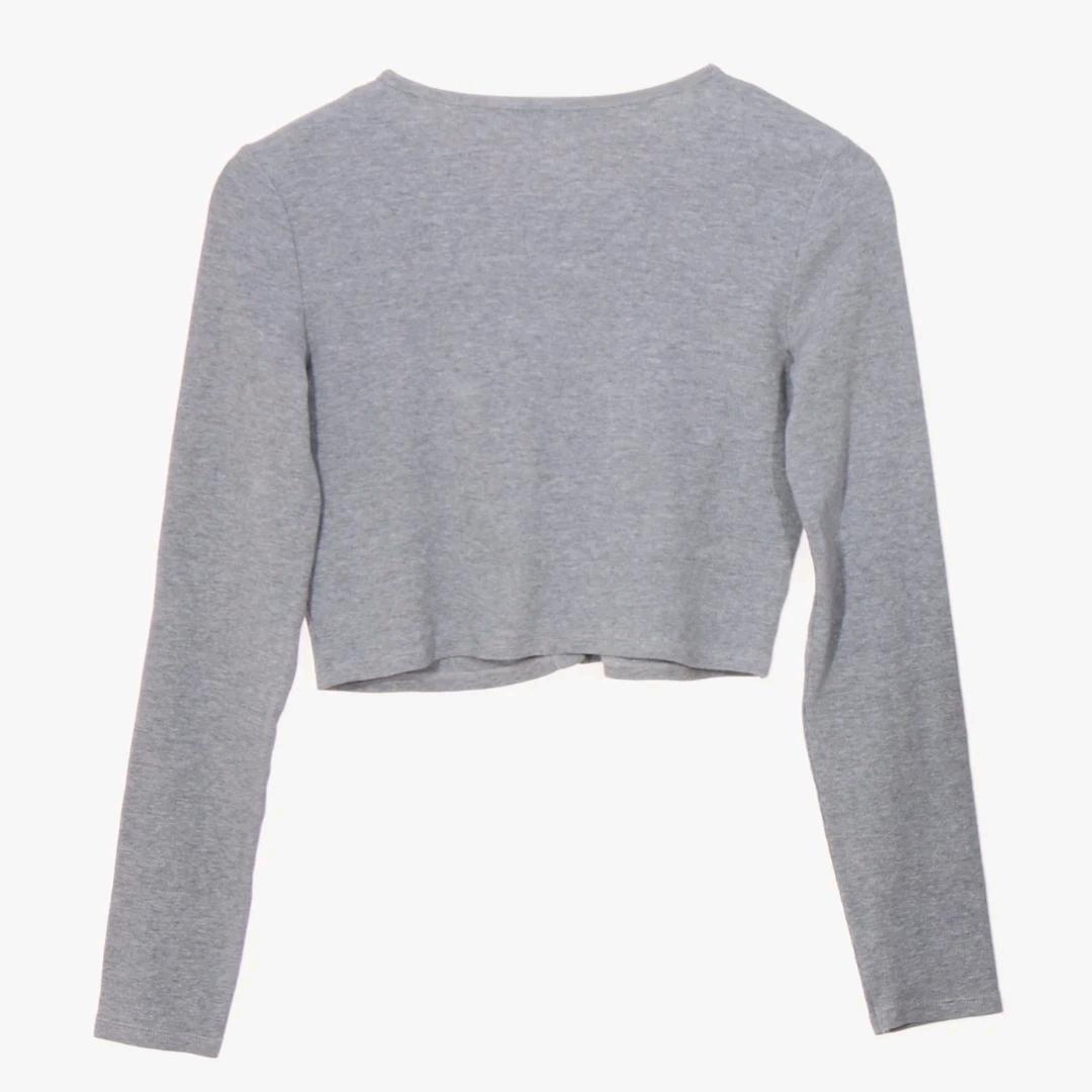 ZARA 자라 그레이 골지 크롭 가디건 3