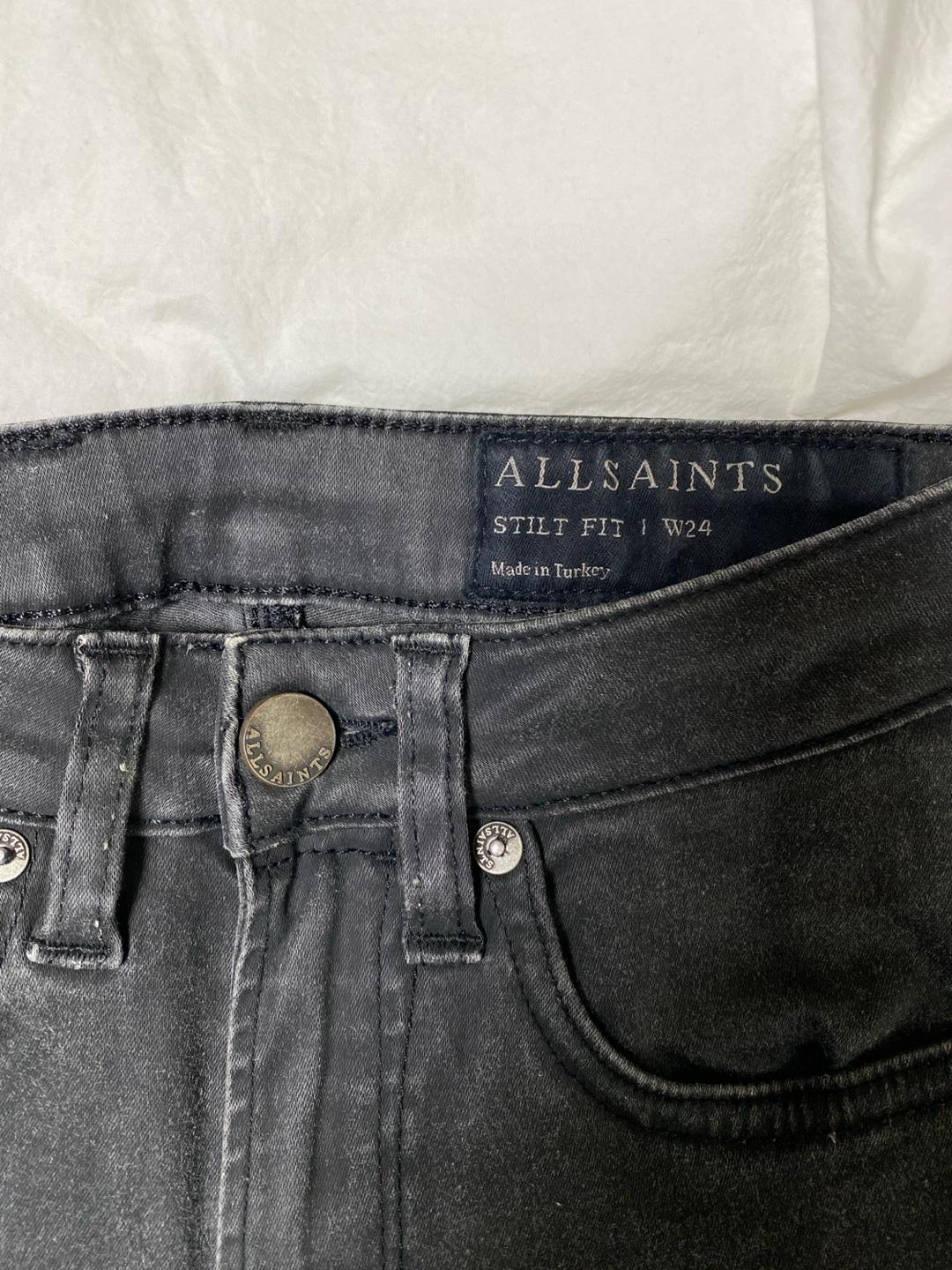 (All saints )올세인츠 스틸트핏 W24 블랙 데님 팬츠 2