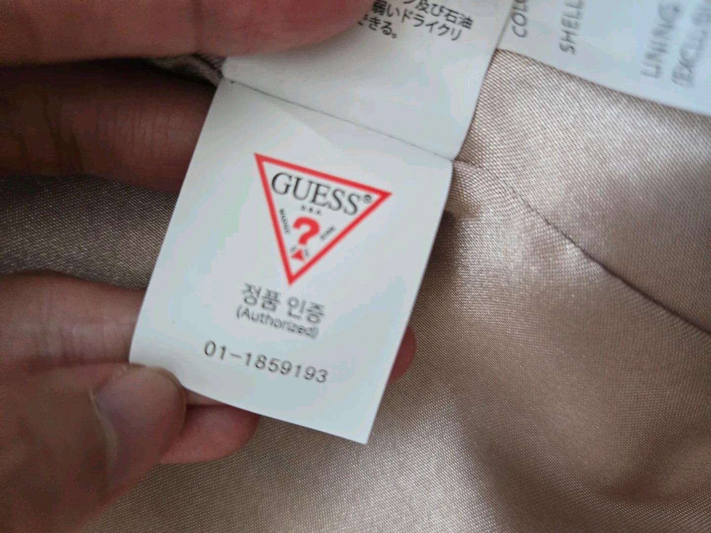 게스 정품 베이지 트위드 금장 자켓 S 4