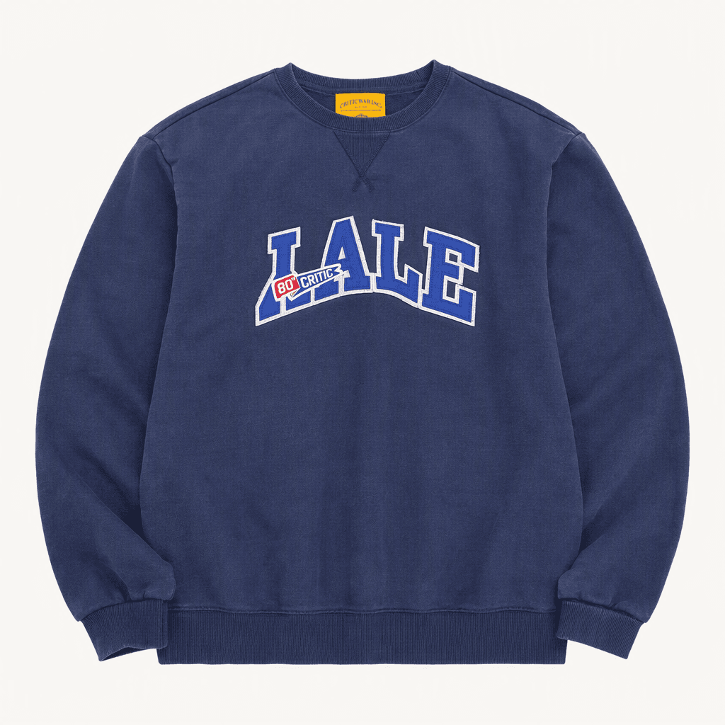크리틱 LALE 로고 맨투맨 네이비