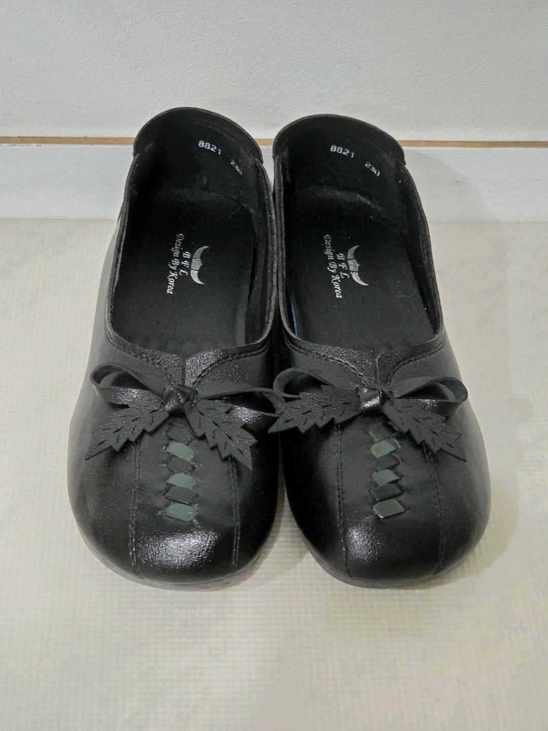 블랙 리본 플랫슈즈 230mm 2