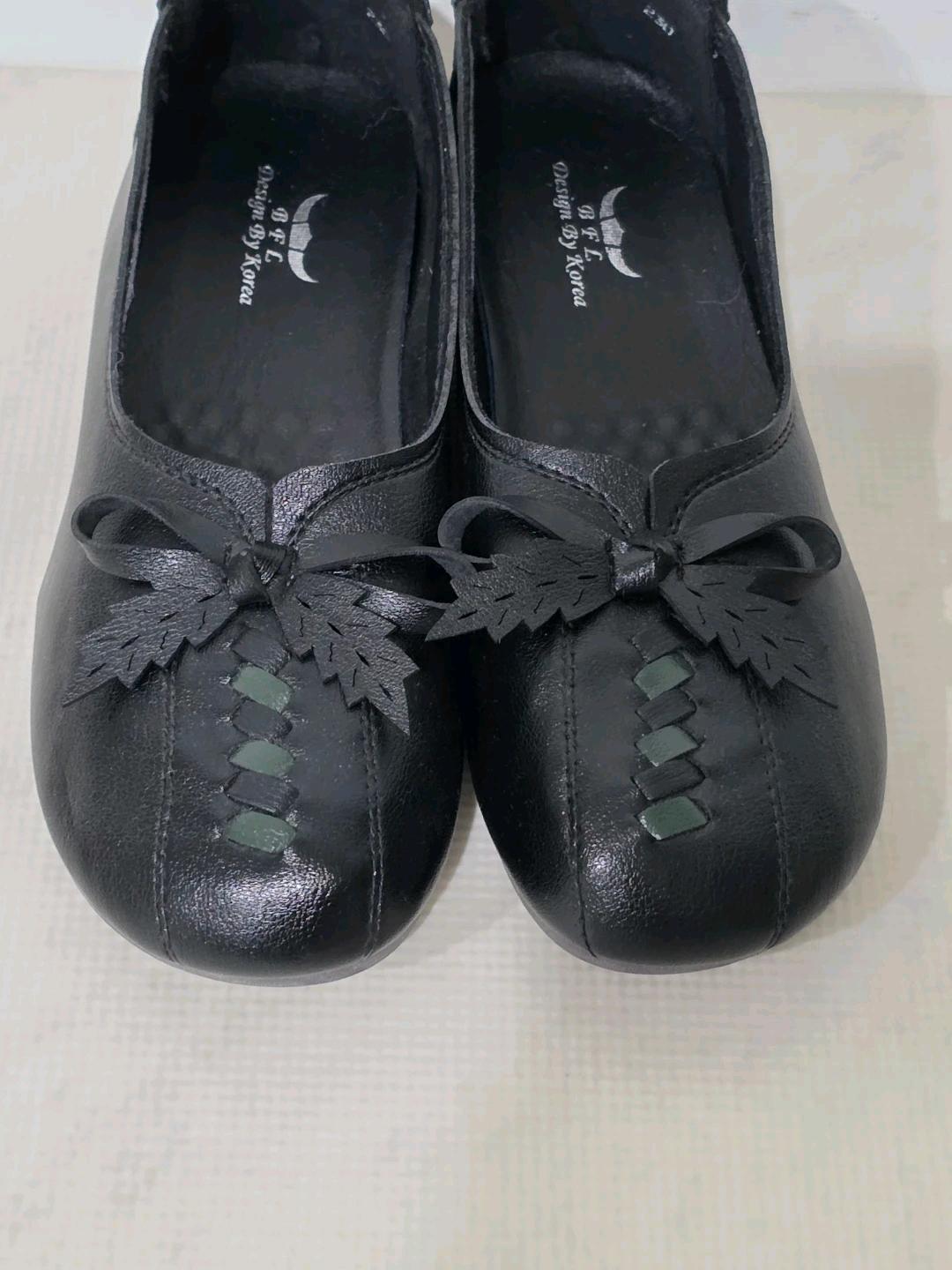 블랙 리본 플랫슈즈 230mm 5