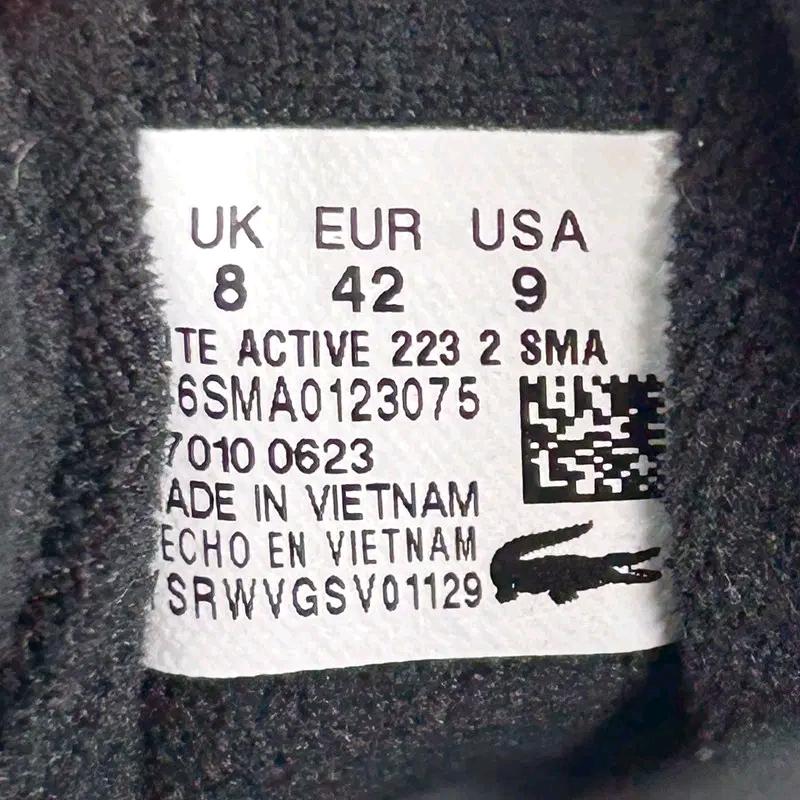 LACOSTE Elite Active leather sneakers black UK 8 7
