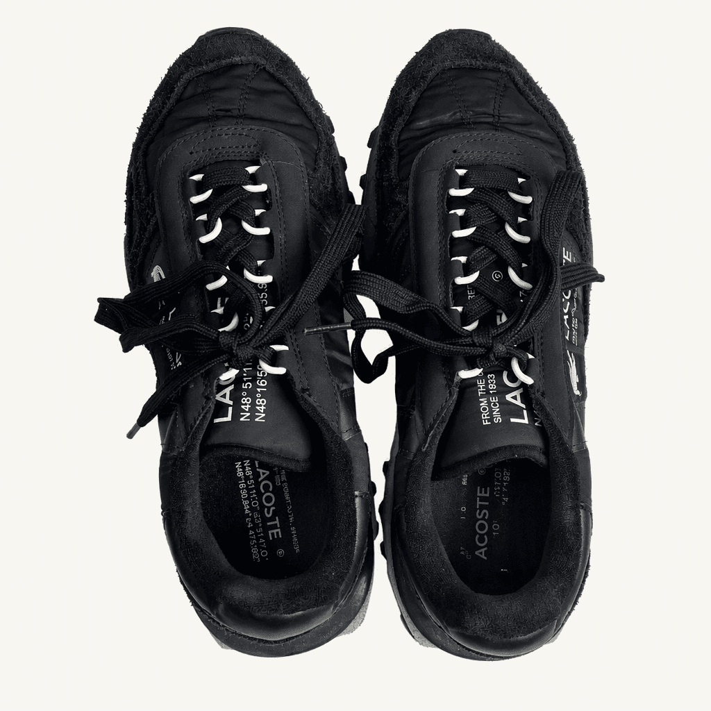 LACOSTE Elite Active leather sneakers black UK 8