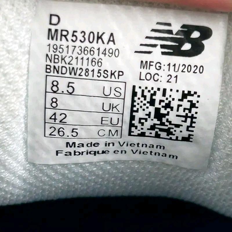 NEW BALANCE 530 steel grey sneakers 265 7