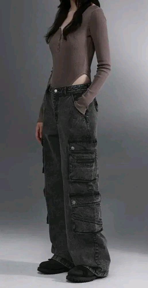 블랙업 밀리언 카고 흑청 데님 팬츠 2