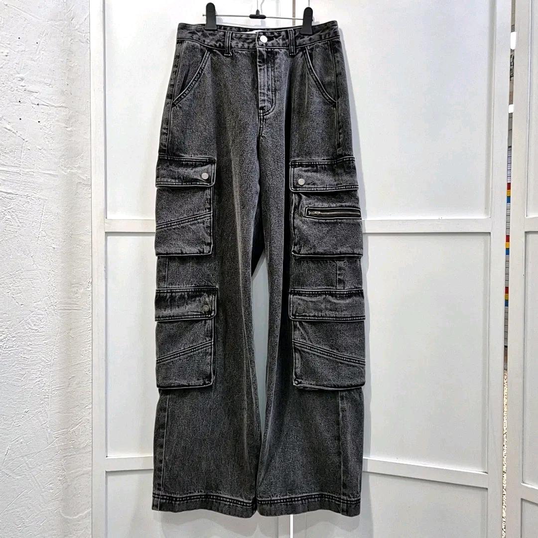 블랙업 밀리언 카고 흑청 데님 팬츠 3