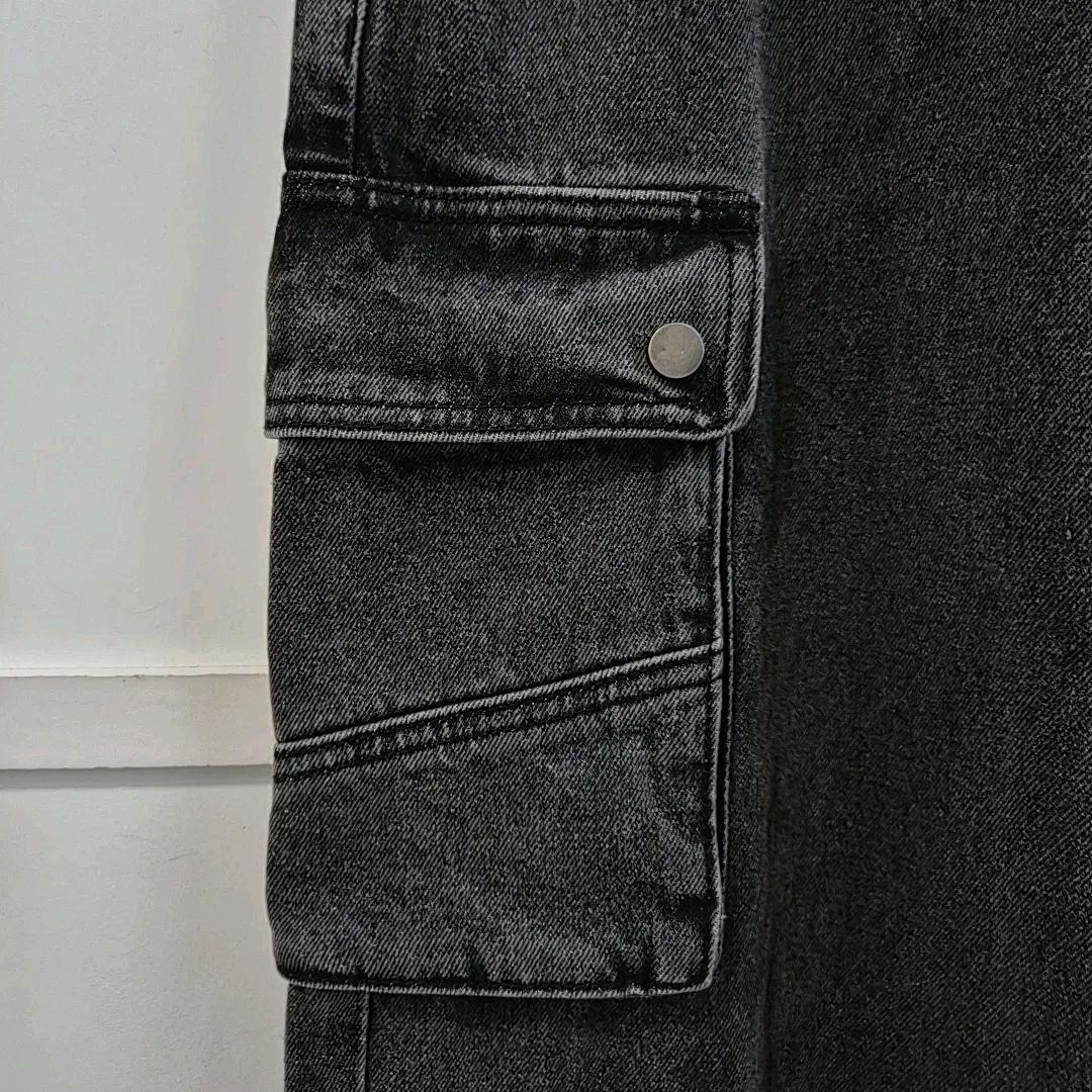블랙업 밀리언 카고 흑청 데님 팬츠 7
