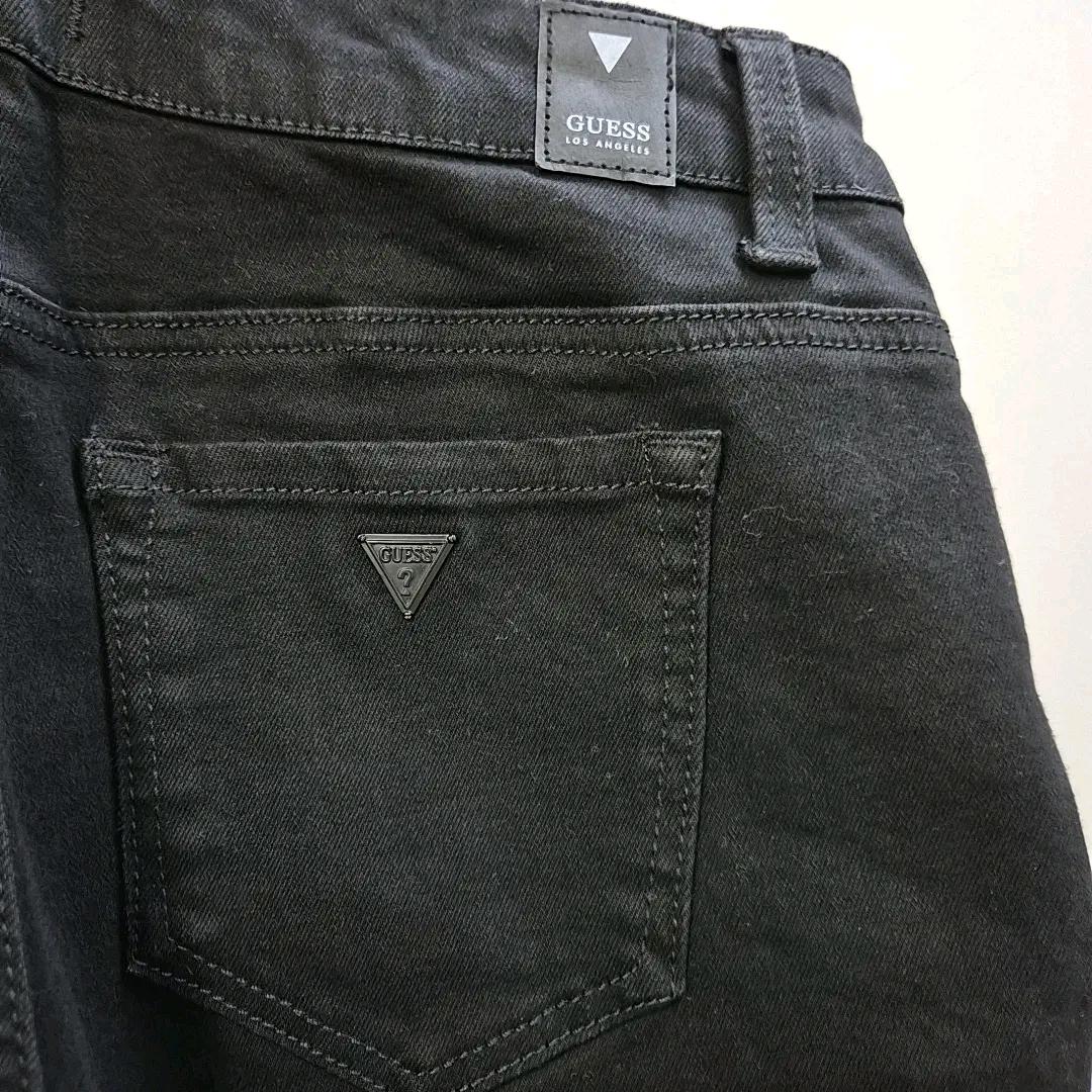 25fw 게스 부츠컷 블랙 데님 팬츠 30 8