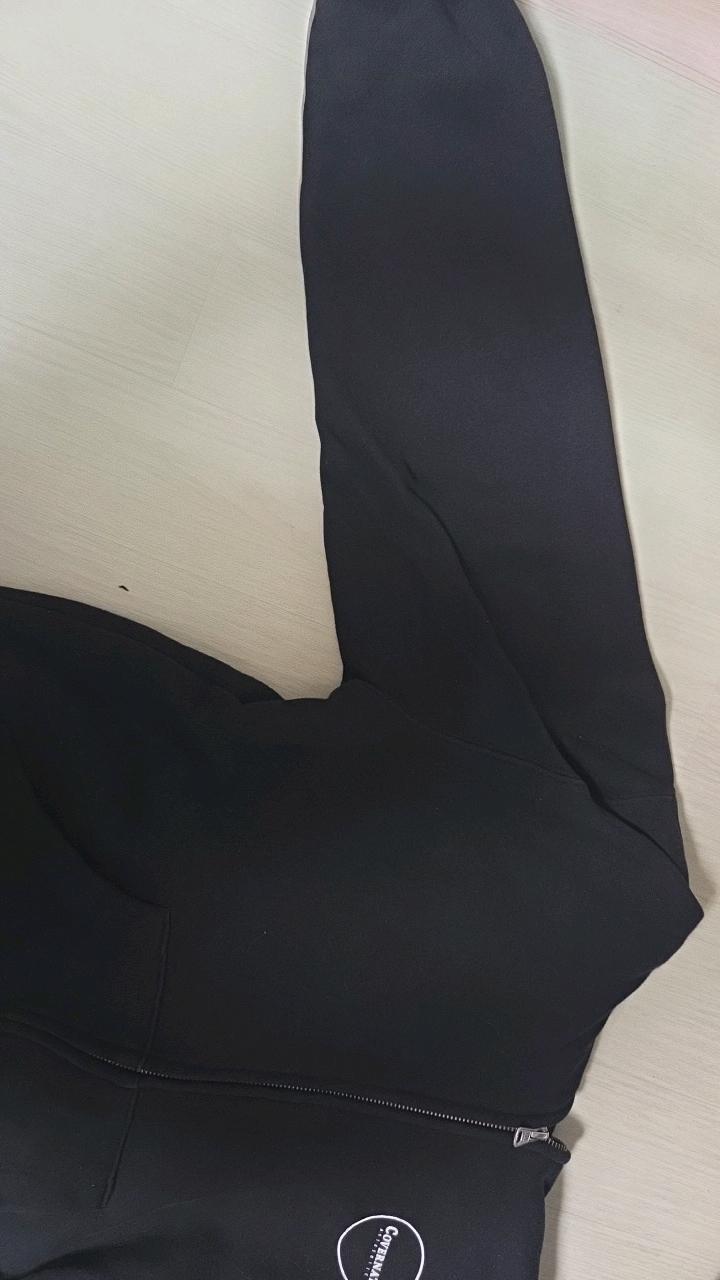 커버낫 서클 로고 후드 집업 블랙 4