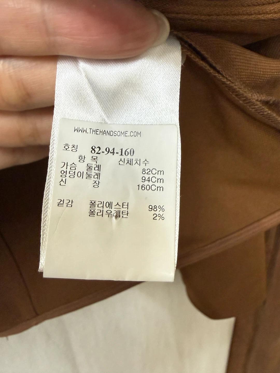 한섬 Tibi 브라운 랩 디자인 블라우스 4