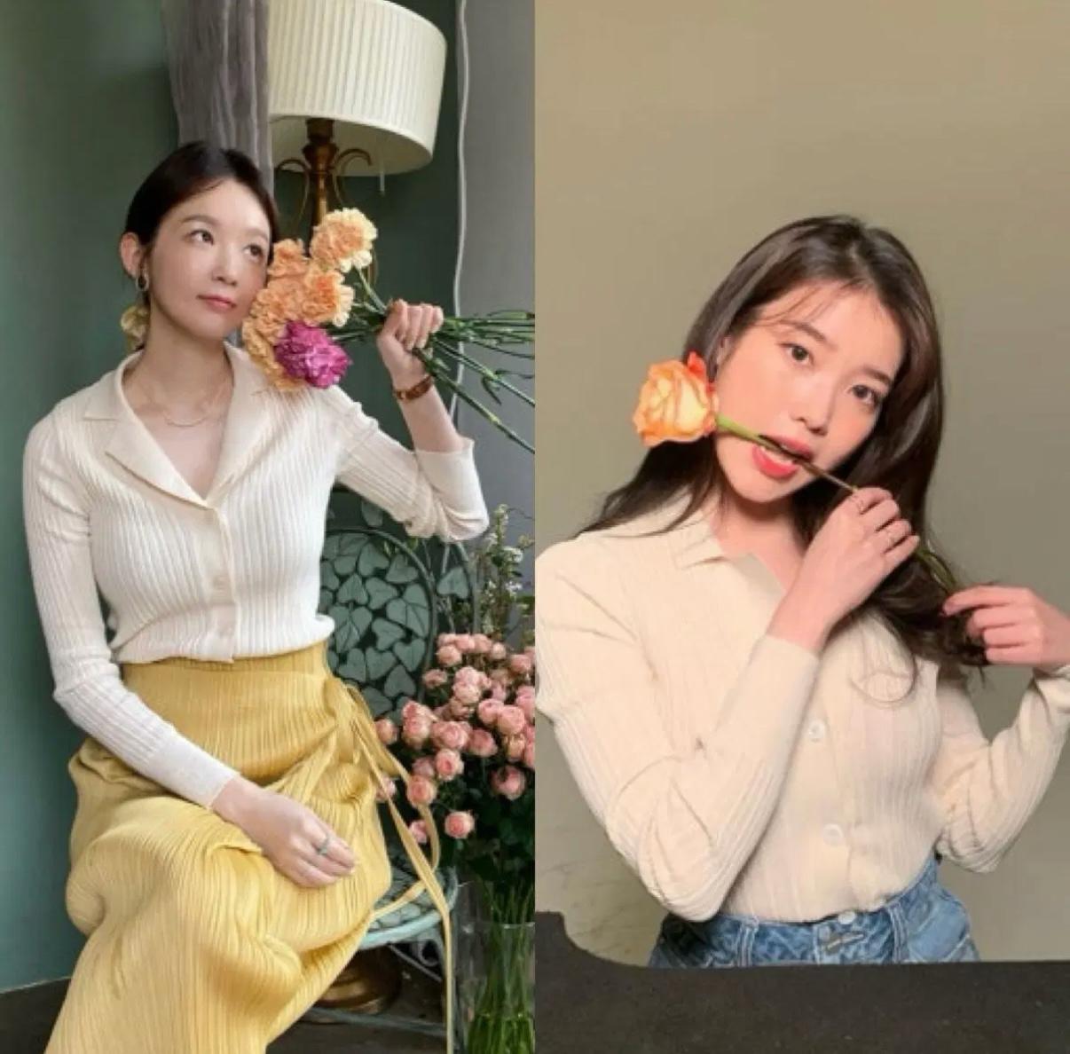 루에브르 슬림 골지 카라 니트 가디건 아이보리 3
