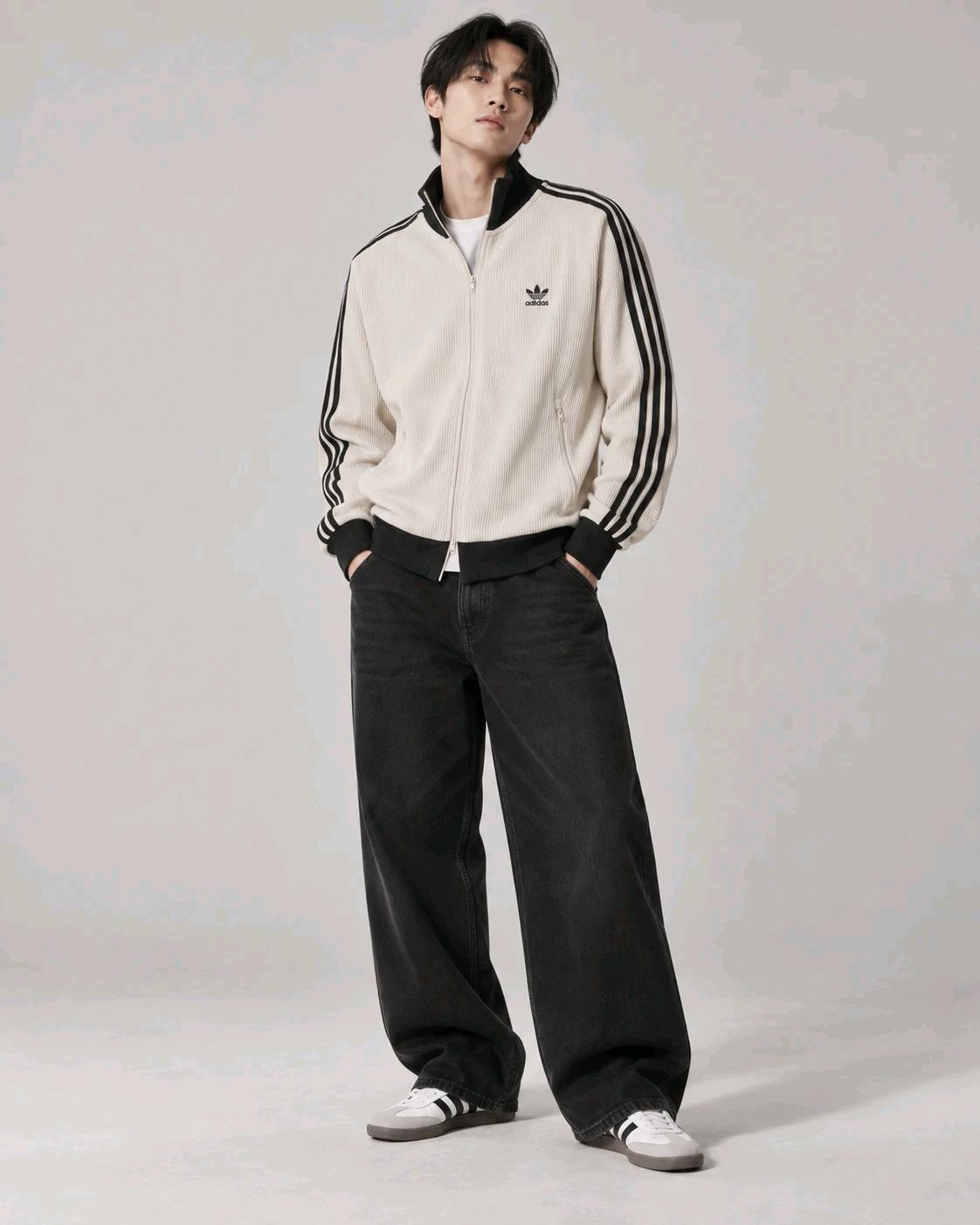 아디다스 삼선 트랙탑 아이보리 4