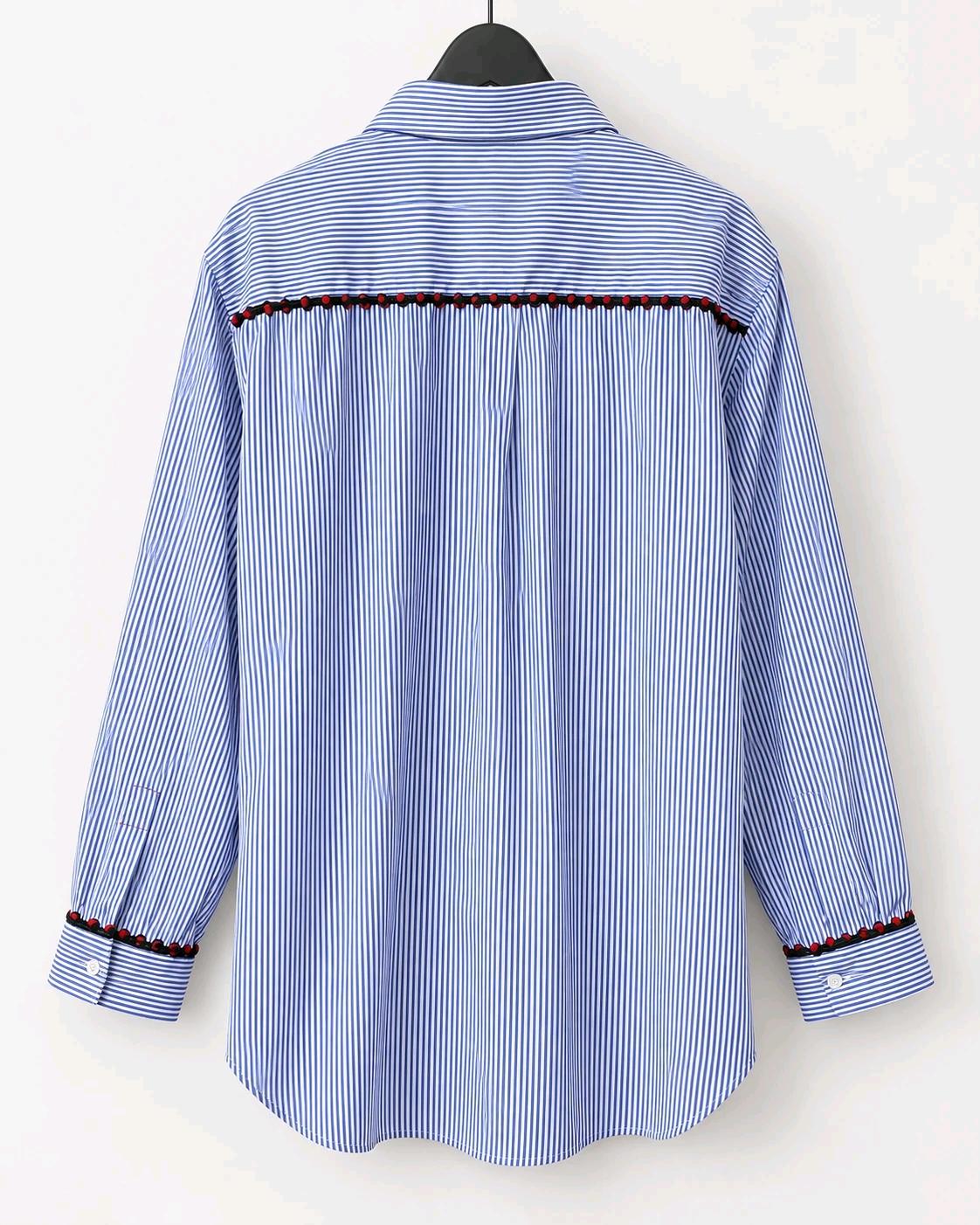 ZARA WOMAN 스트라이프 셔츠 M 3
