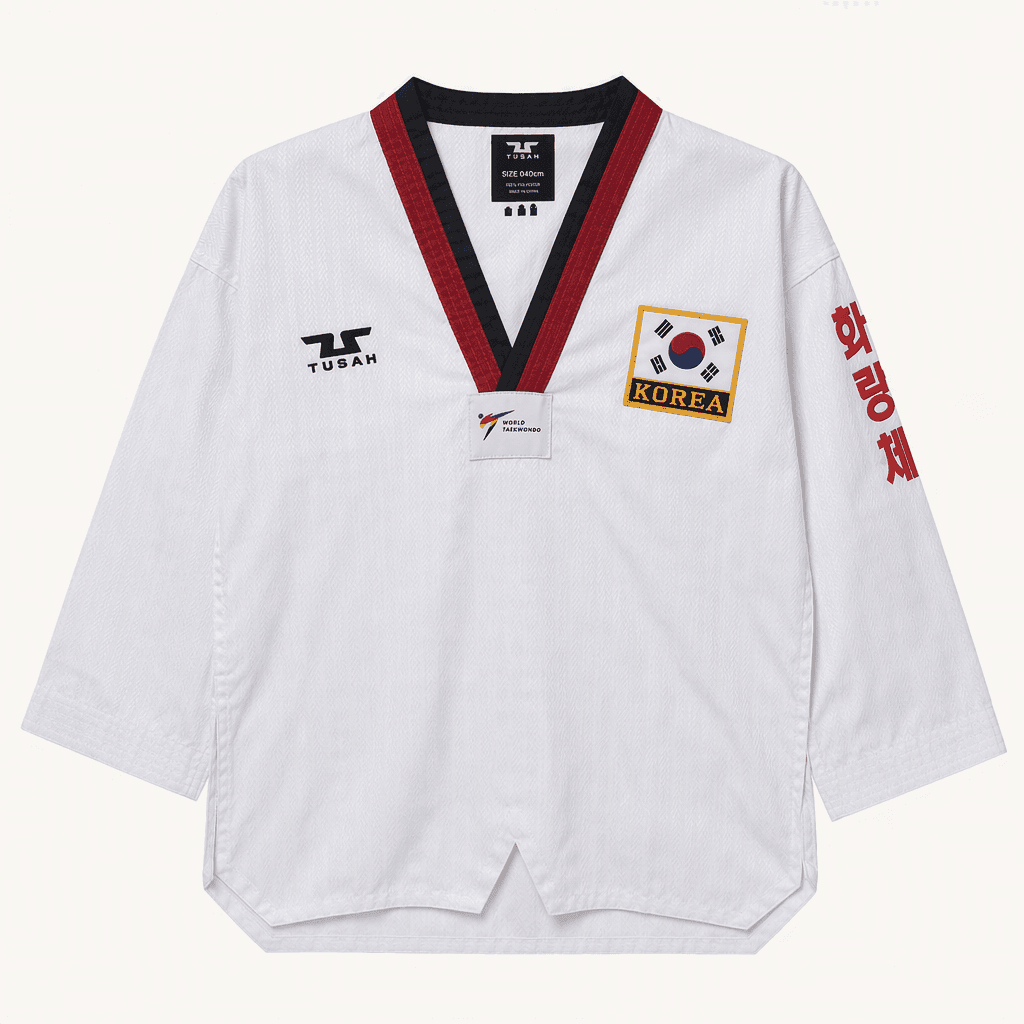 서울 노원구 화랑초등학교 태권도 도복 상의 1벌 착용컷