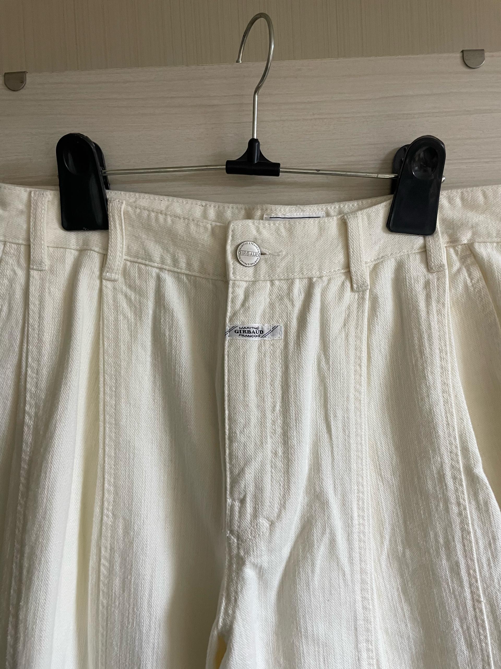 마리떼 프랑소와 저버 W 턱 와이드 데님 팬츠 아이보리 10