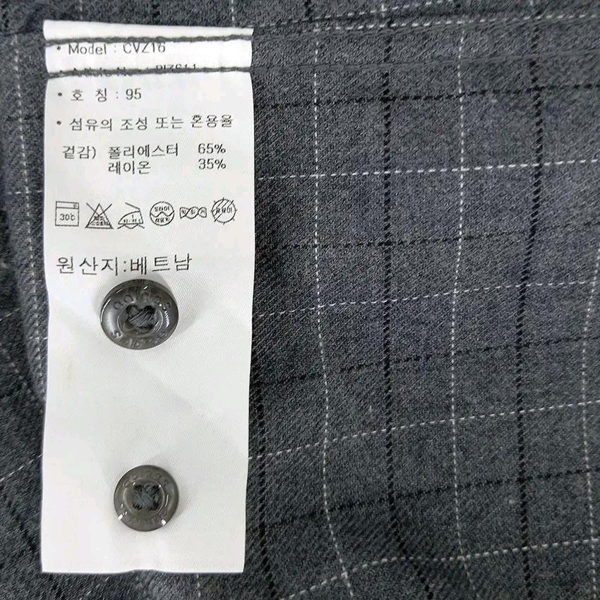 아디다스 남성 춘추 체크 긴팔셔츠 딥그레이95 (HU471970 6