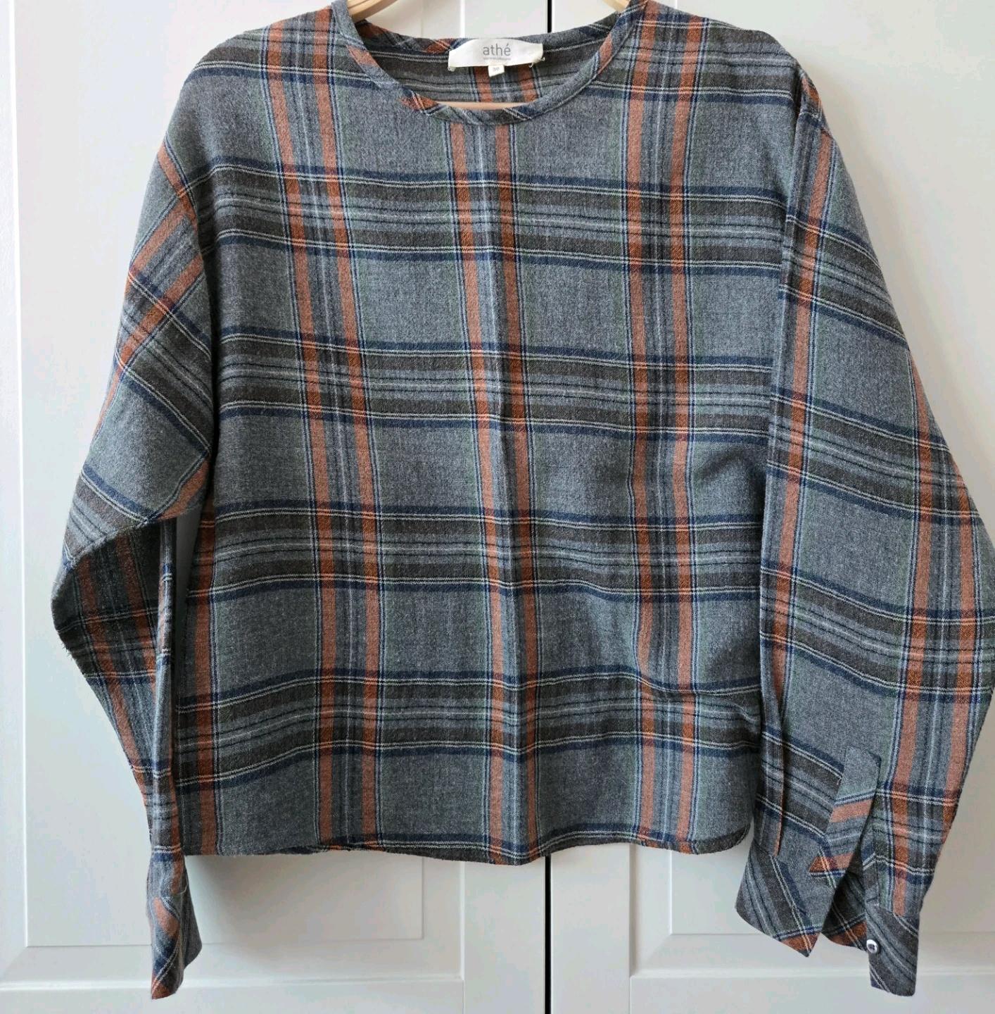 아떼 바네사브루노 체크 울 혼방 블라우스 2