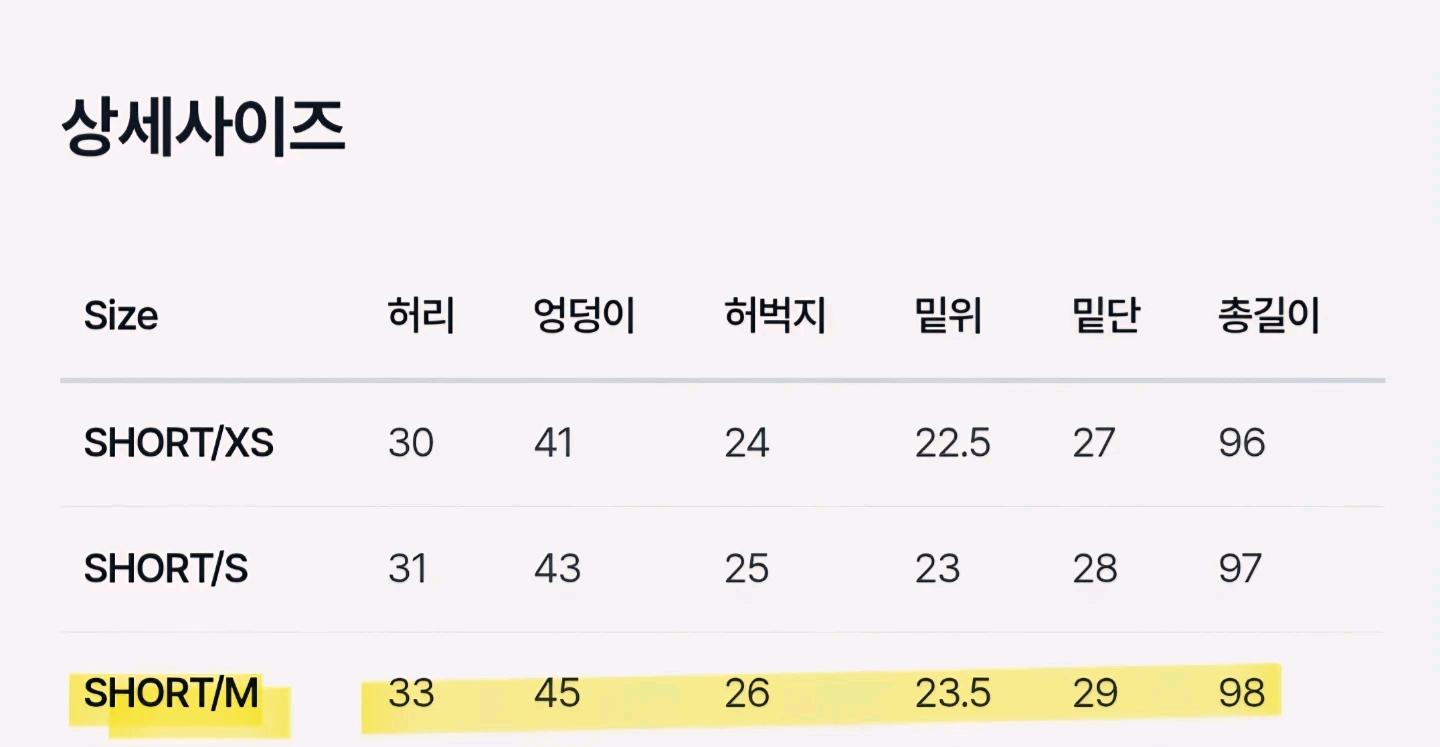시너진 부츠컷 청바지 딥블루 SHORT/M사이즈 6