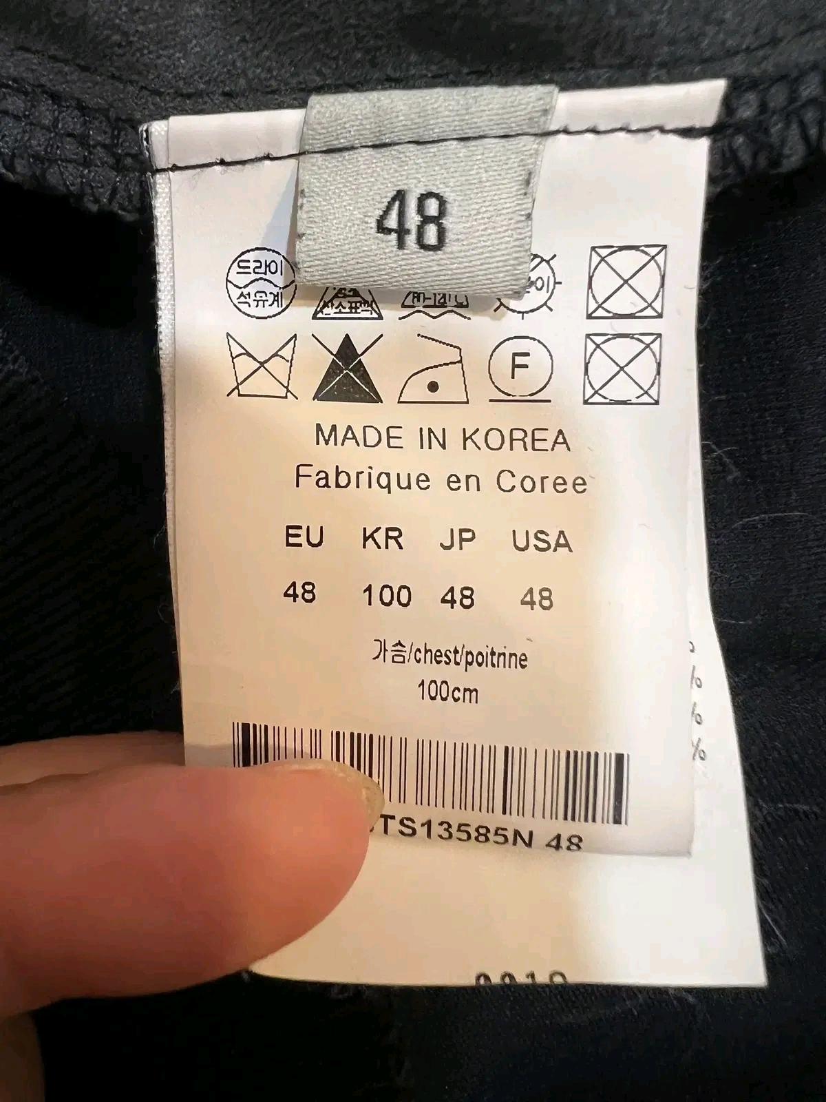 솔리드옴므 남성 블랙그레이 스웨이드 맨투맨티셔츠 긴팔티셔츠 48 8