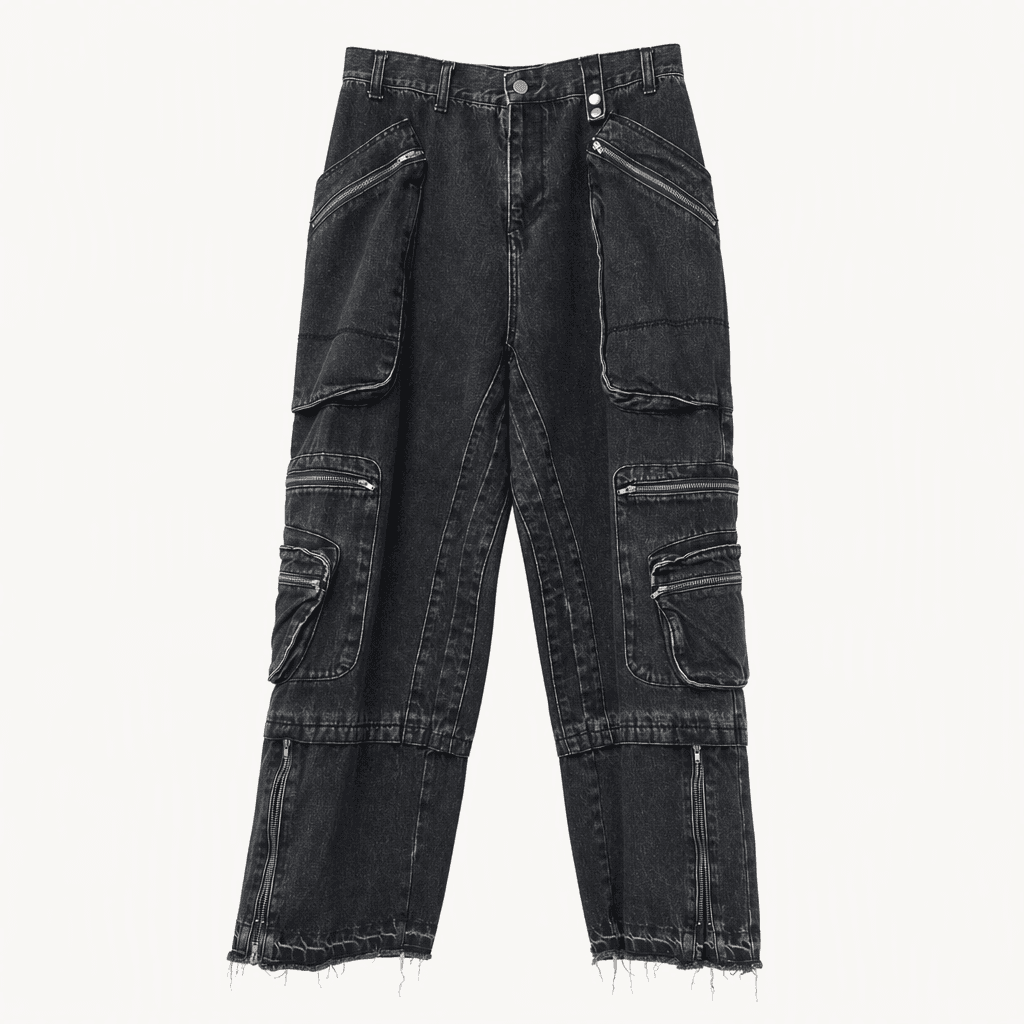 빅유니온 M-ZIPPER MAKE-OVER PANTS (BLACK)
