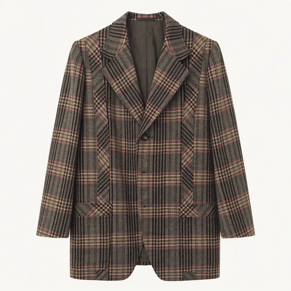 LANVIN 파리 체크 울 자켓