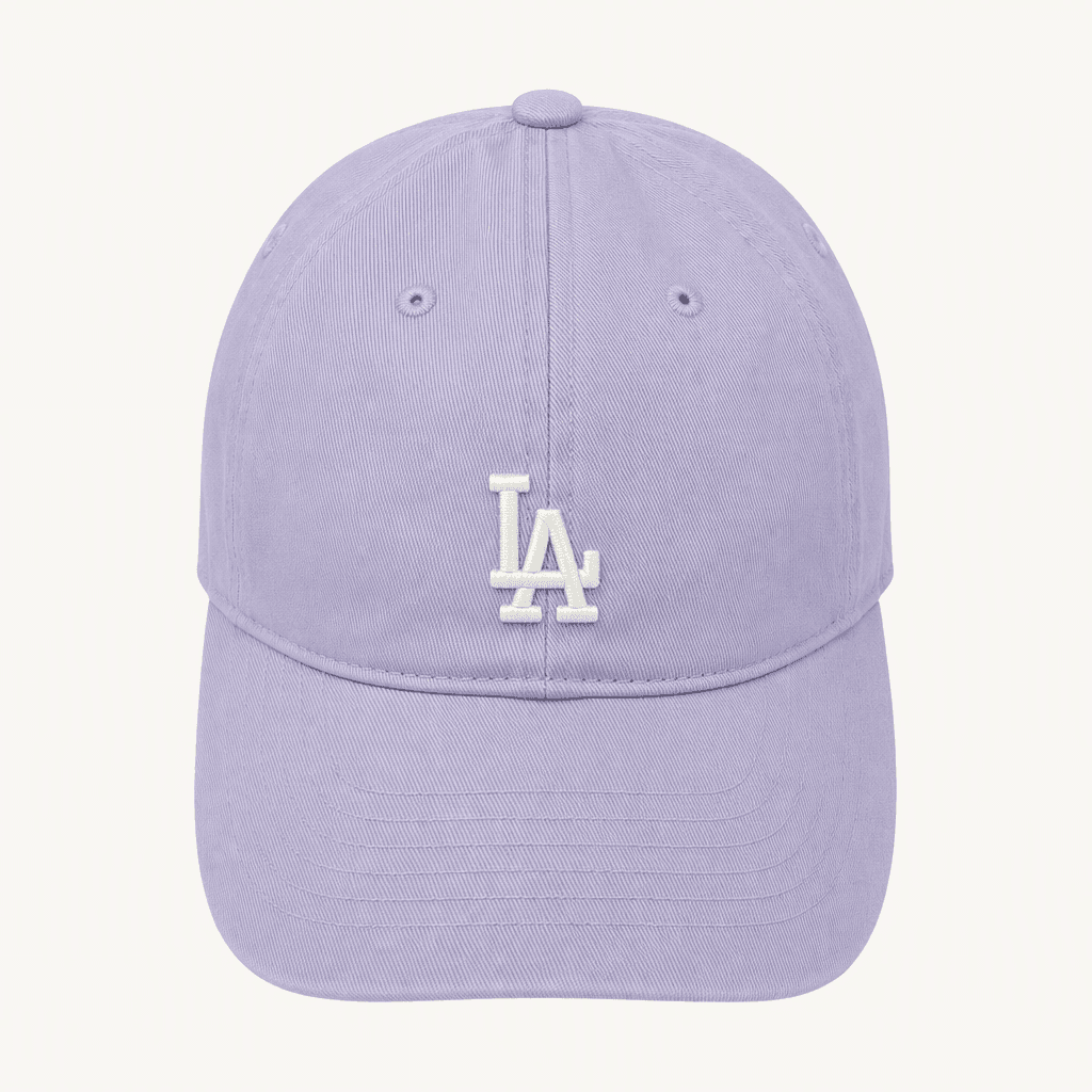 MLB LA다저스 자수 로고 볼캡 연보라